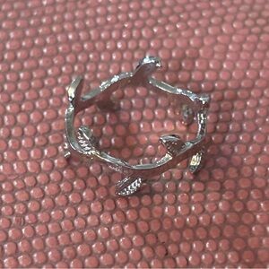 Silver Leaf Design Ring